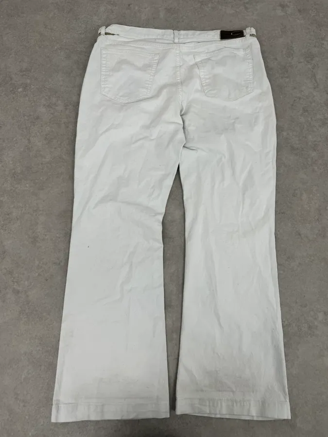 2000s Cavalli White Vertical Pants - Image 4