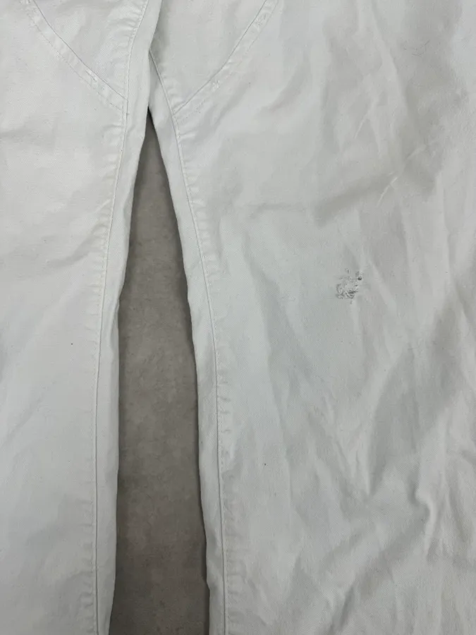 2000s Cavalli White Vertical Pants - Image 8