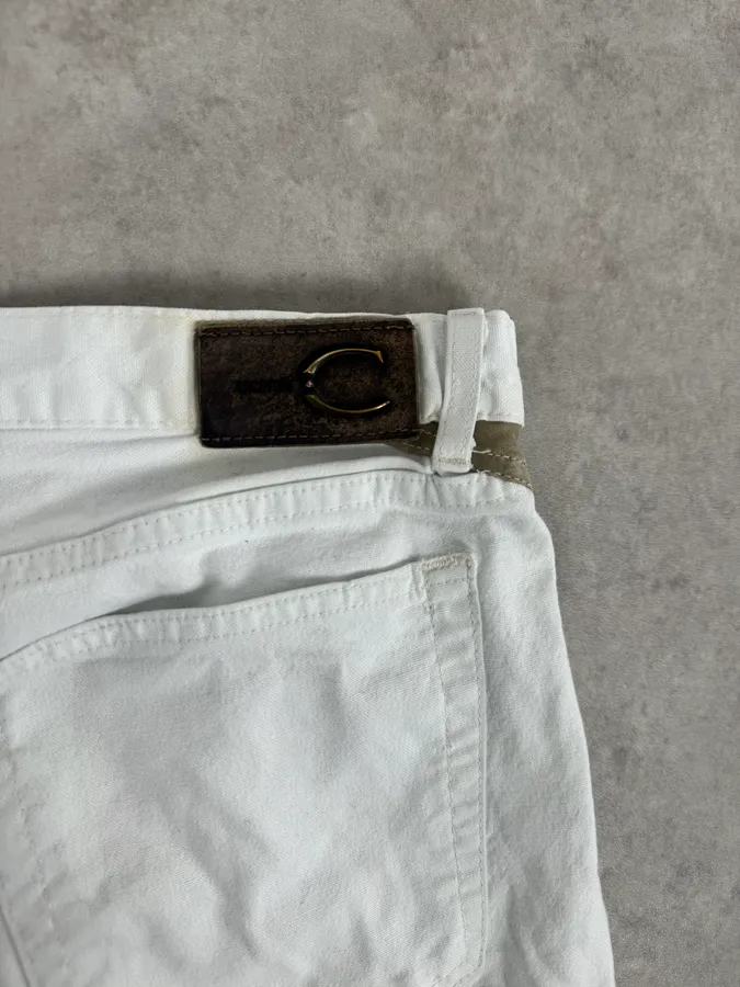 2000s Cavalli White Vertical Pants - Image 9