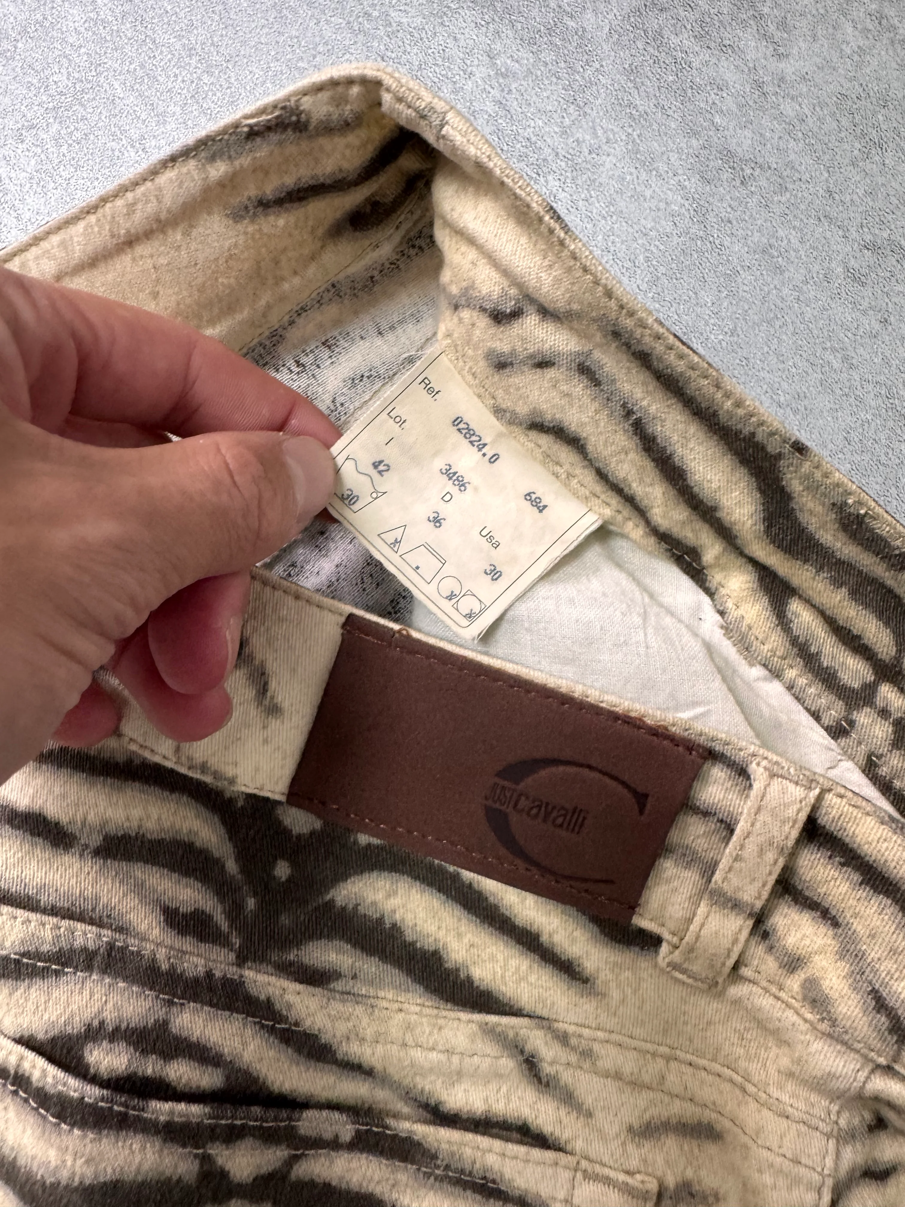2000s Cavalli Sample Zebra Slim Pants - Image 5
