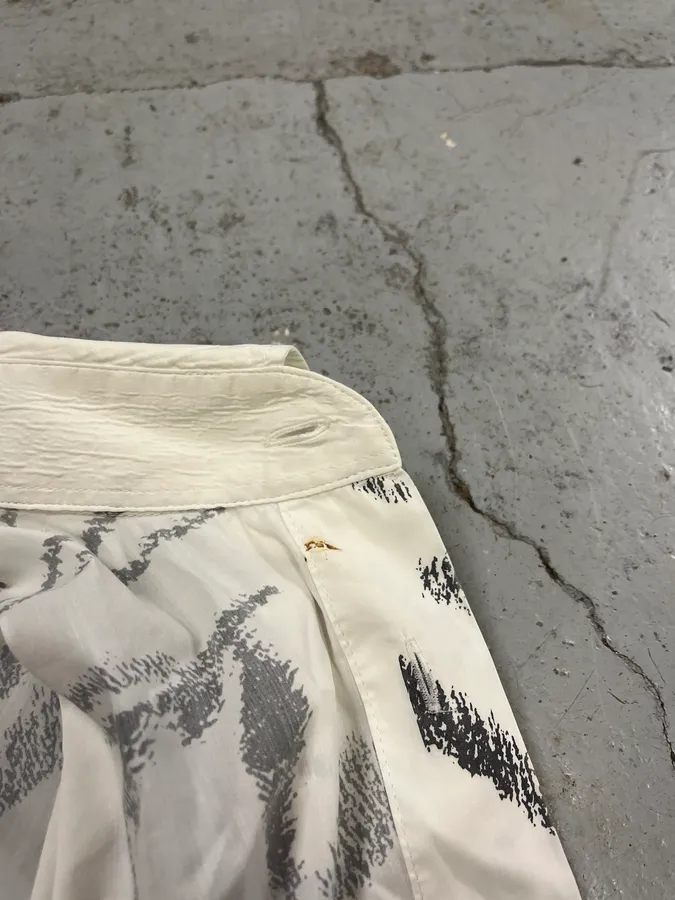 2000s Cavalli Zebra Shoulder White Shirt - Image 11