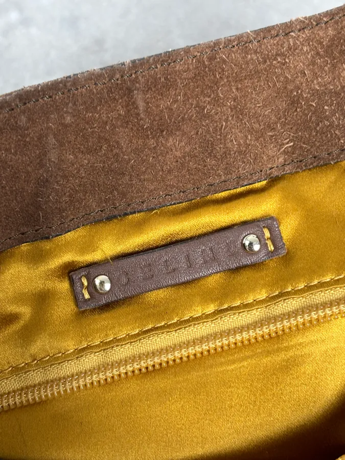2000s Celine Brown Suede Fringe Shoulder Bag - Image 18