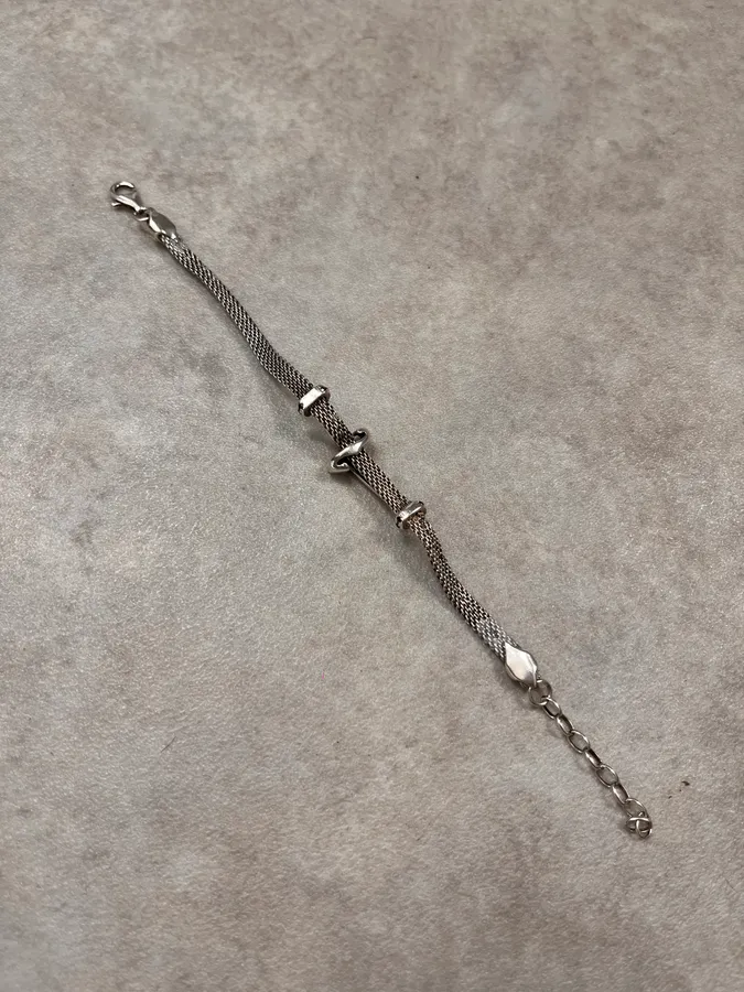 2000s Cesare Paciotti Dagger Silver Bracelet - Image 7