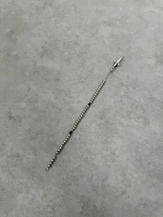 2000s Cesare Paciotti Dagger Silver Bracelet - Image 5