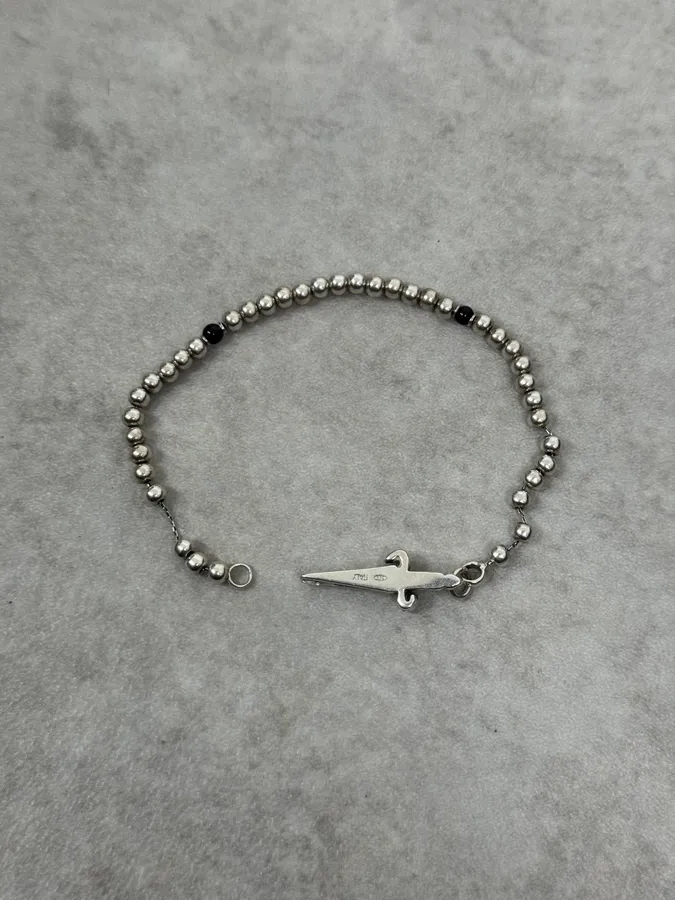 2000s Cesare Paciotti Dagger Silver Bracelet - Image 6