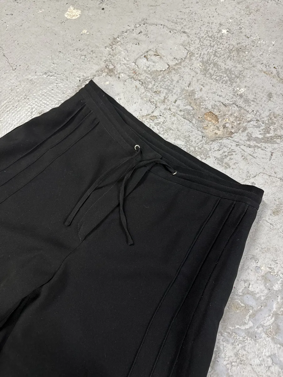 2000s Claude Montana Black Lines Sweatpants - Image 7
