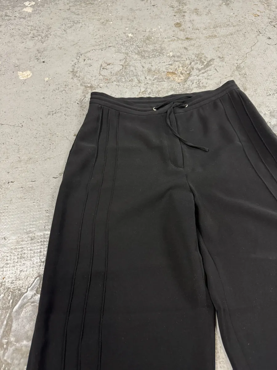 2000s Claude Montana Black Lines Sweatpants - Image 9