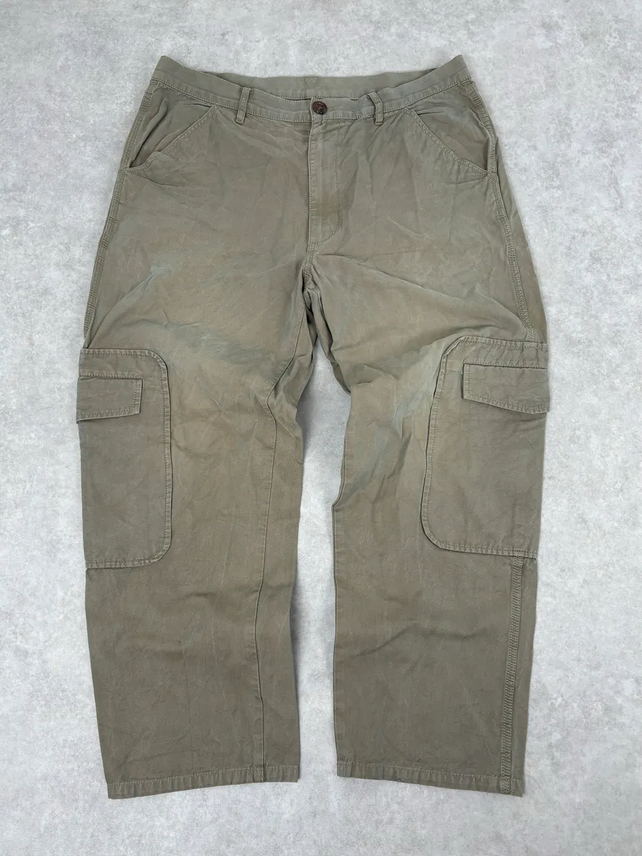 2000s Comme des Garçons Beige Cargo Japanese Pants - Image 4