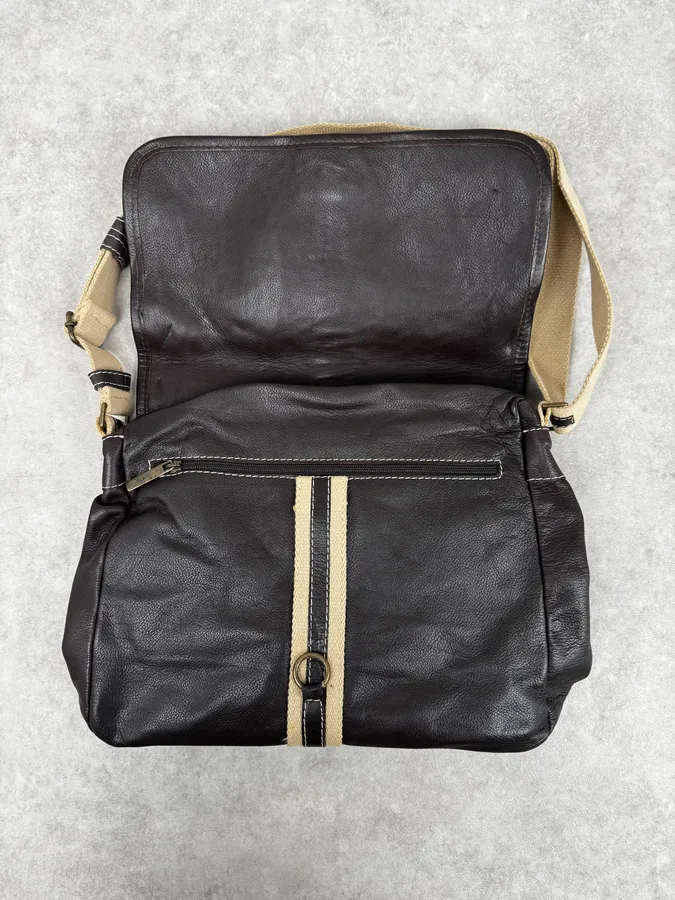 2000s Cow Pony Hair Leather Shoulder Bag - Image 7