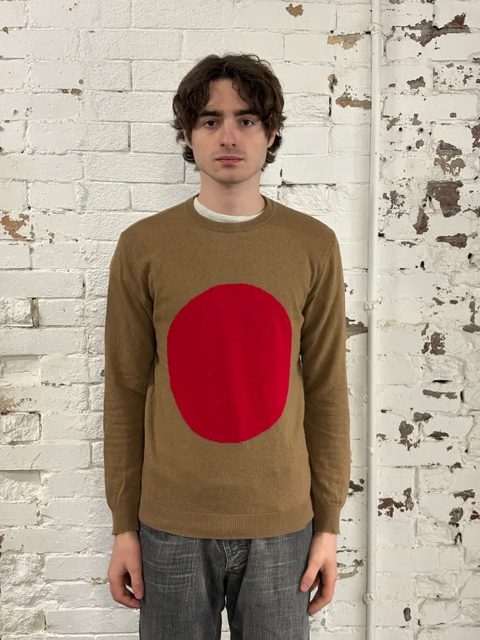 2000s Daniele Alessandrini Brown Japan Wool Sweater - Image 2