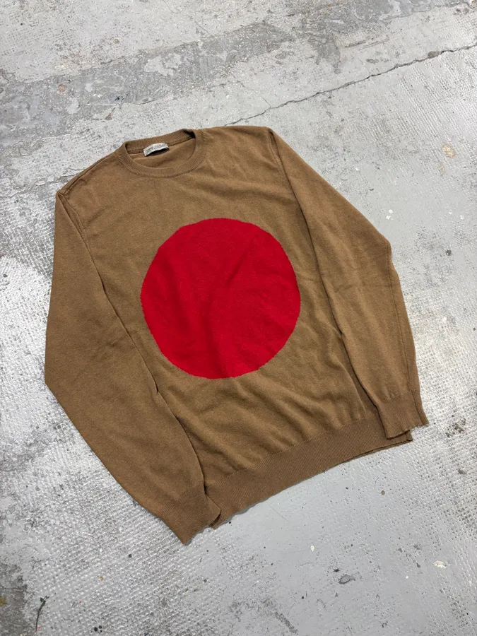 2000s Daniele Alessandrini Brown Japan Wool Sweater - Image 4