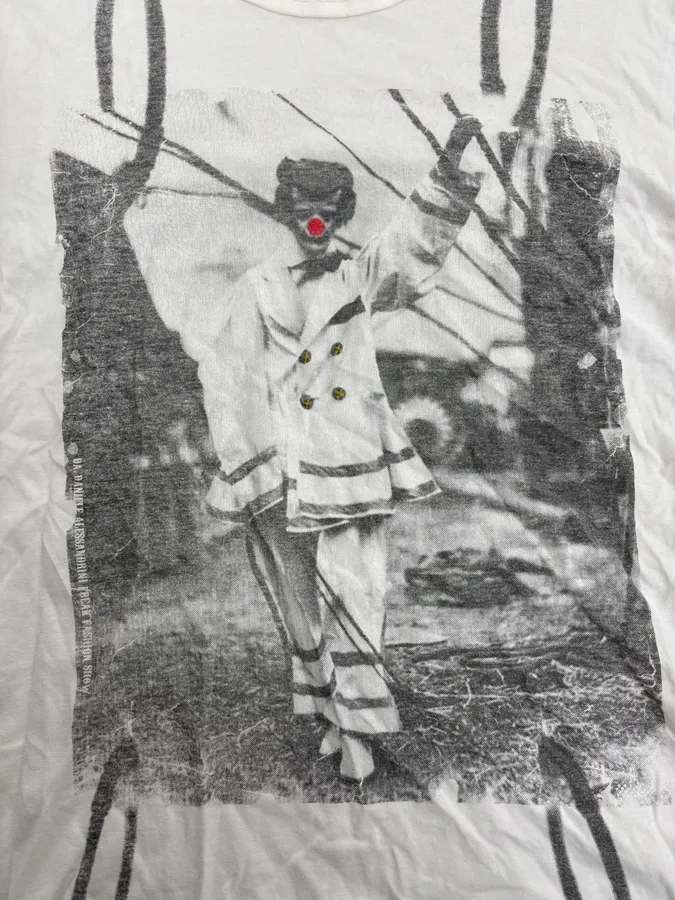 2000s Daniele Alessandrini Clow White T-Shirt - Image 7