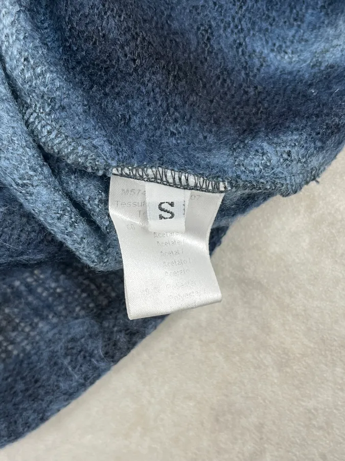 2000s Daniele Alessandrini Dark Blue Shadow Sweater - Image 9