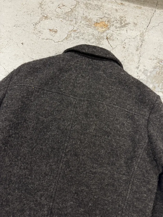 2000s Daniele Alessandrini Grey Classy Wool Buttoned Jacket - Image 6