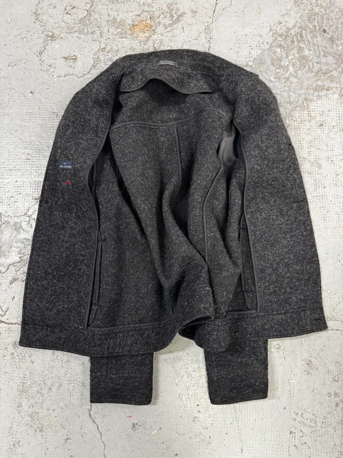 2000s Daniele Alessandrini Grey Classy Wool Buttoned Jacket - Image 7