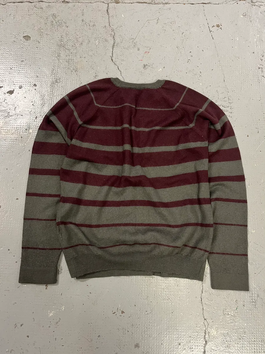 2000s Daniele Alessandrini Grey & Purple Wool Sweater - Image 7