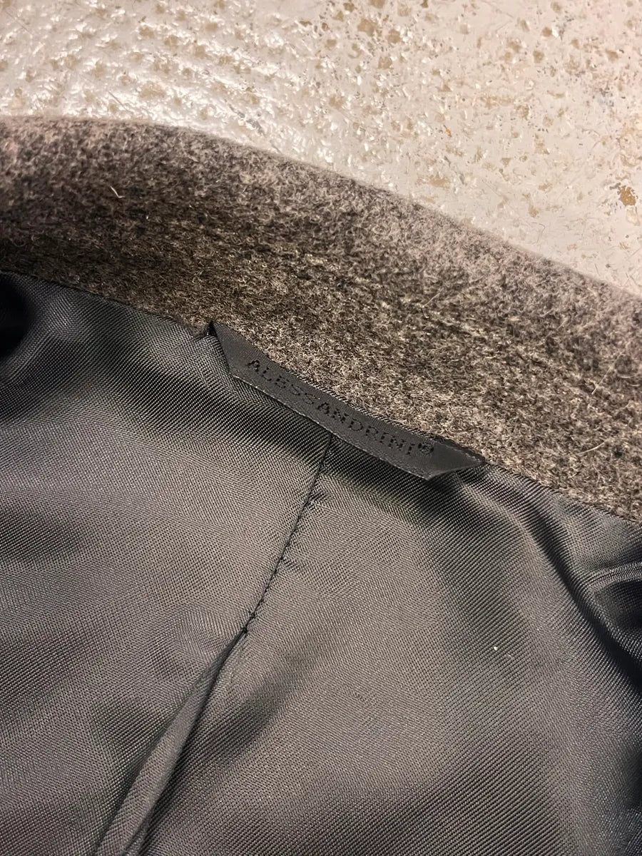 2000s Daniele Alessandrini Multi-Pockets Grey Wool Jacket - Image 9