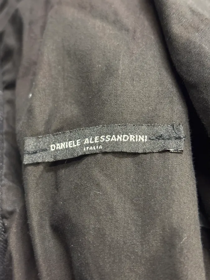 2000s Daniele Alessandrini Navy Denim Biker Jacket - Image 8
