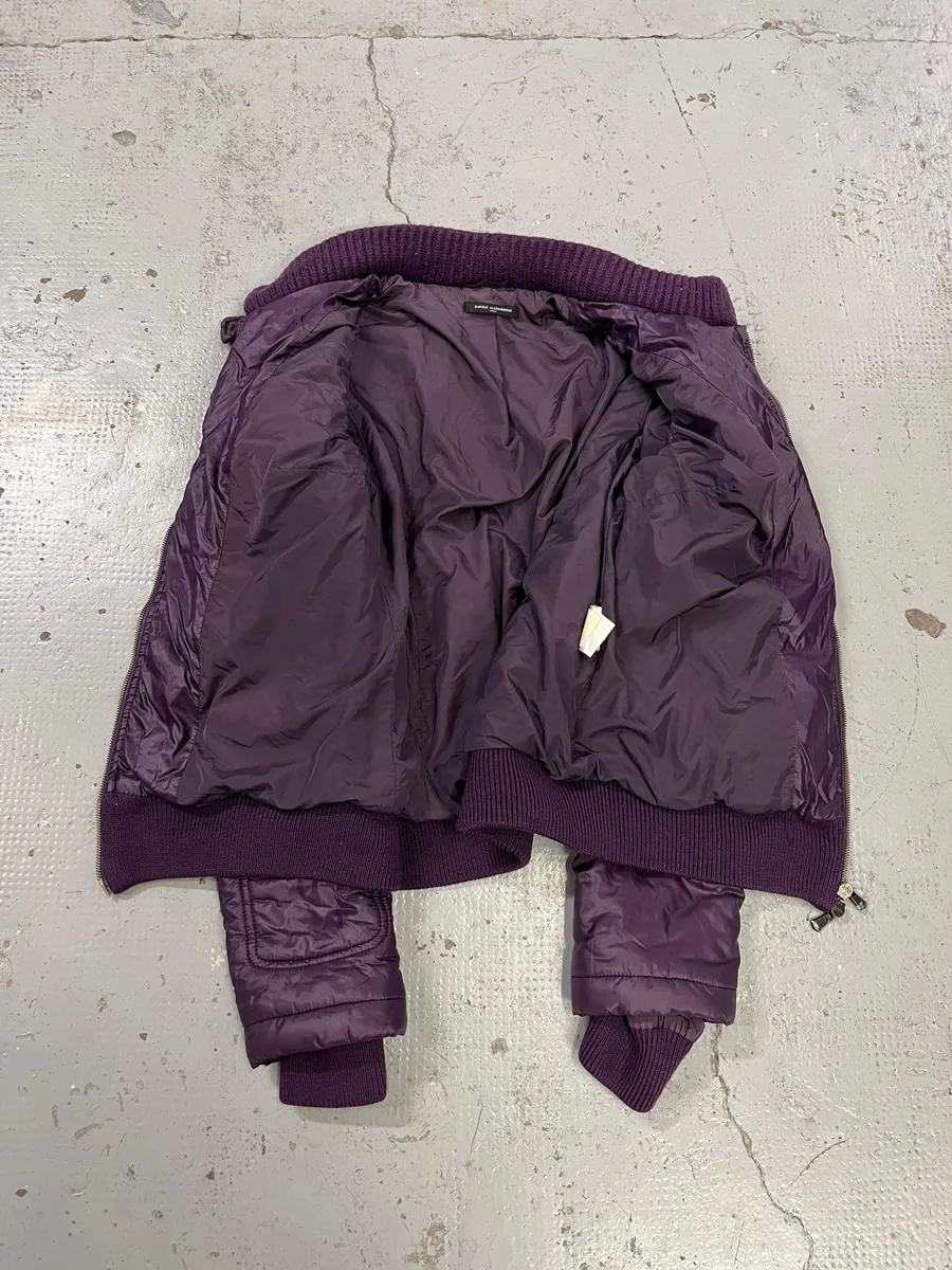 2000s Daniele Alessandrini Purple Patent British Puffer Jacket - Image 6