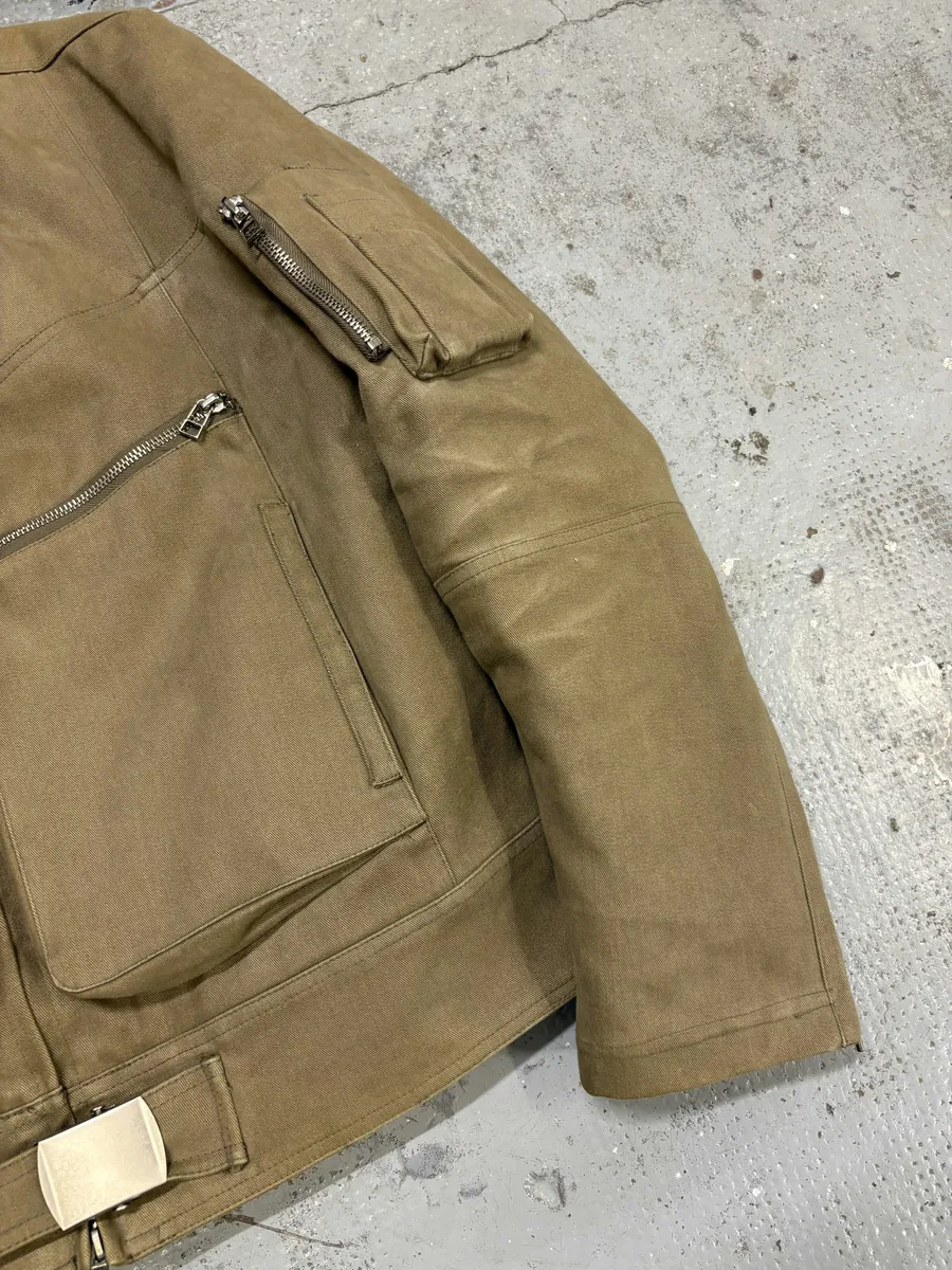 2000s David Meyer Beige Bomber Premium Jacket - Image 5