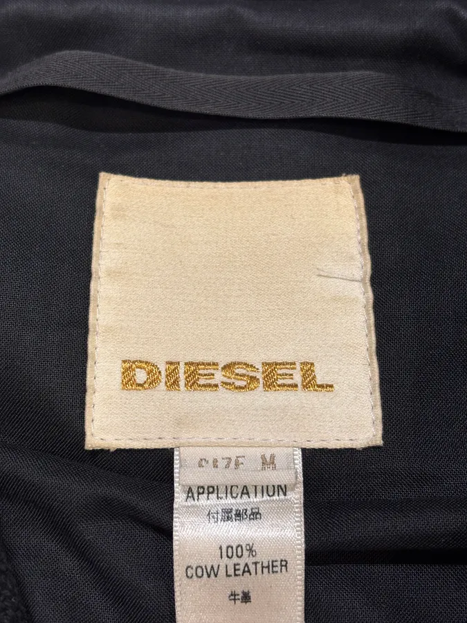 2000s Diesel Black Classy Caban Jacket - Image 9