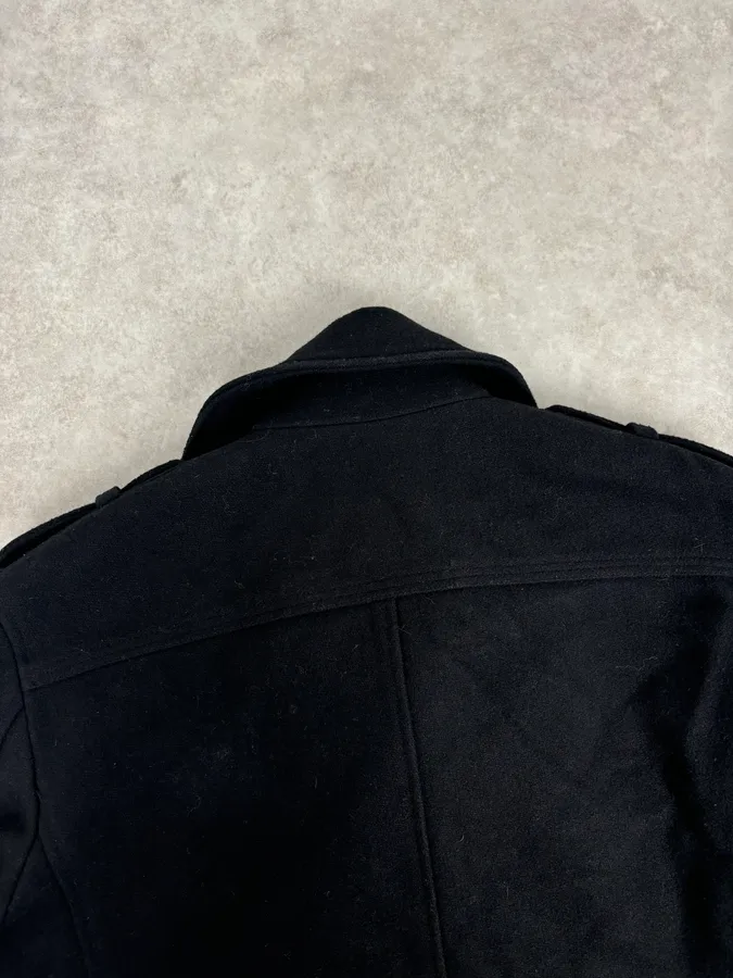 2000s Diesel Black Classy Wool Caban Jacket - Image 6