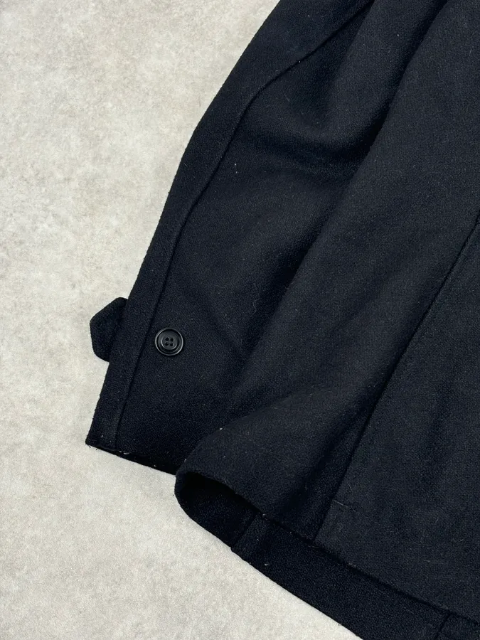 2000s Diesel Black Classy Wool Caban Jacket - Image 8