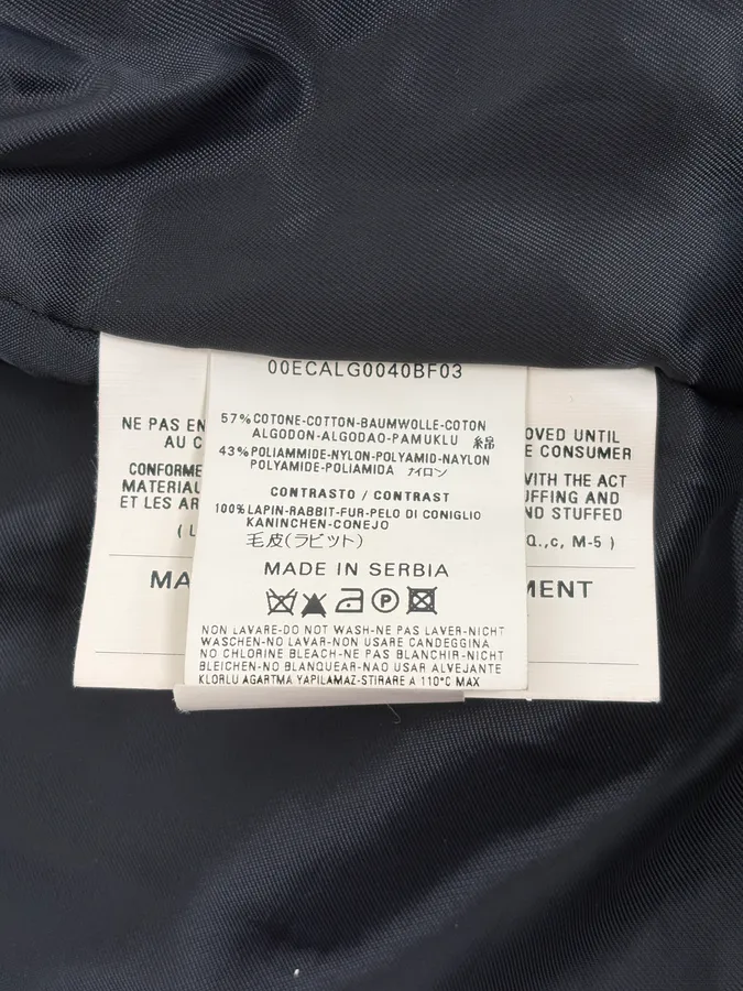 2000s Diesel Black Fur Collar Hooded Bomber Jacket - Image 10