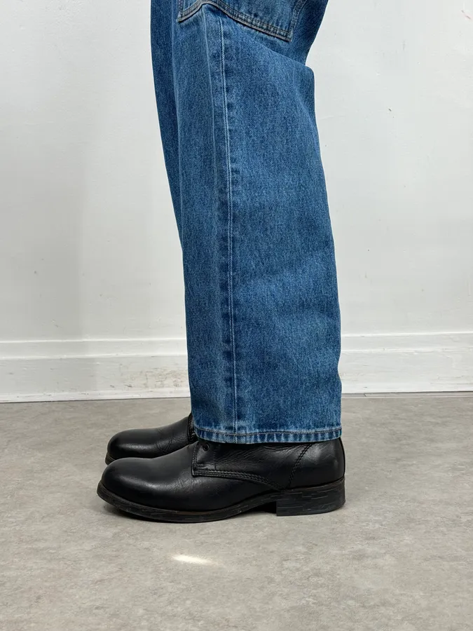 2000s Diesel Black High Leather Boots - Image 2