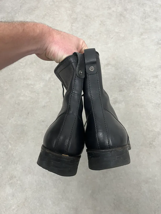 2000s Diesel Black High Leather Boots - Image 8
