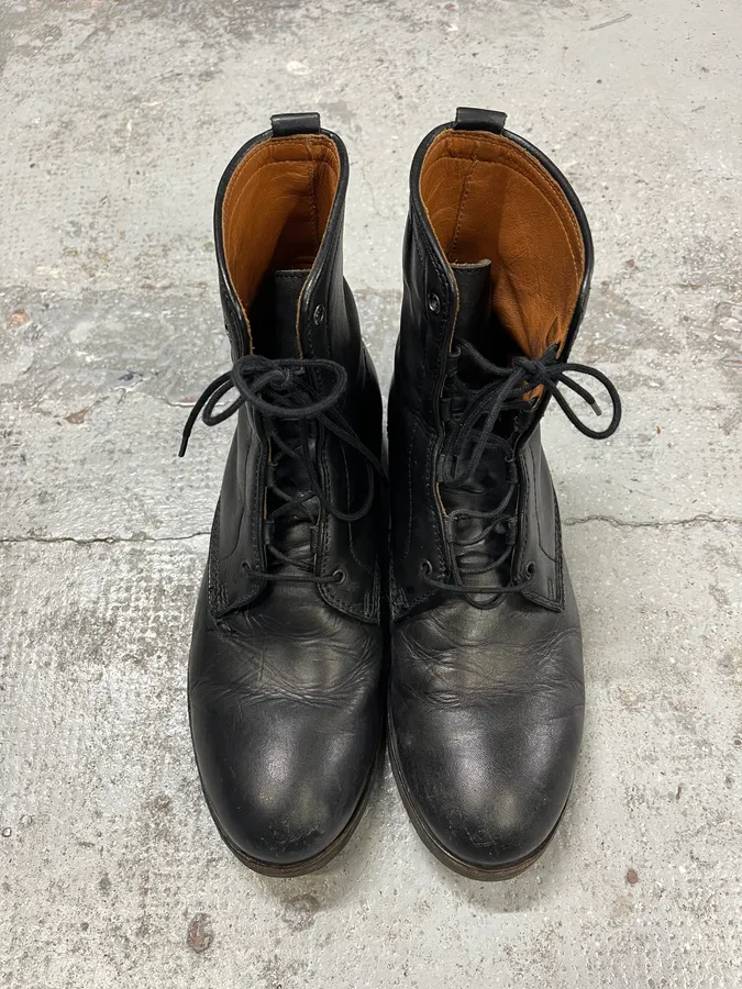 2000s Diesel Black High Leather Boots - Image 4