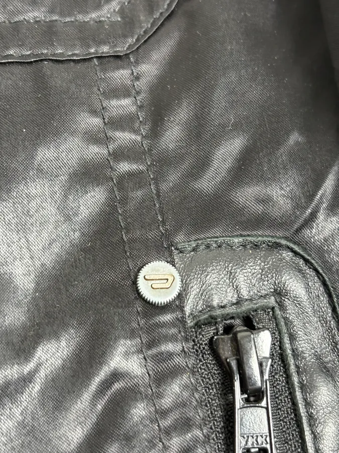 2000s Diesel Black Premium Satin Cargo Jacket - Image 8