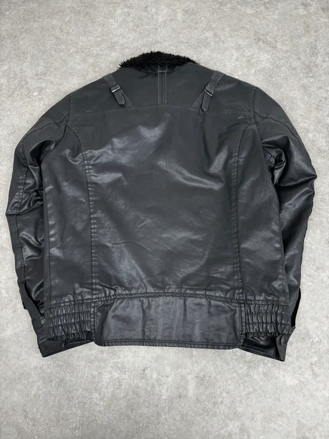 2000s Diesel Black Waxed Mafia Obscure Jacket - Image 4