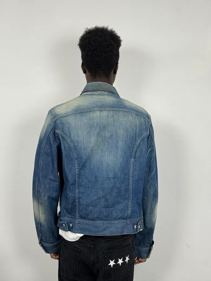 2000s Diesel Blue Faded Denim Jacket - Image 3
