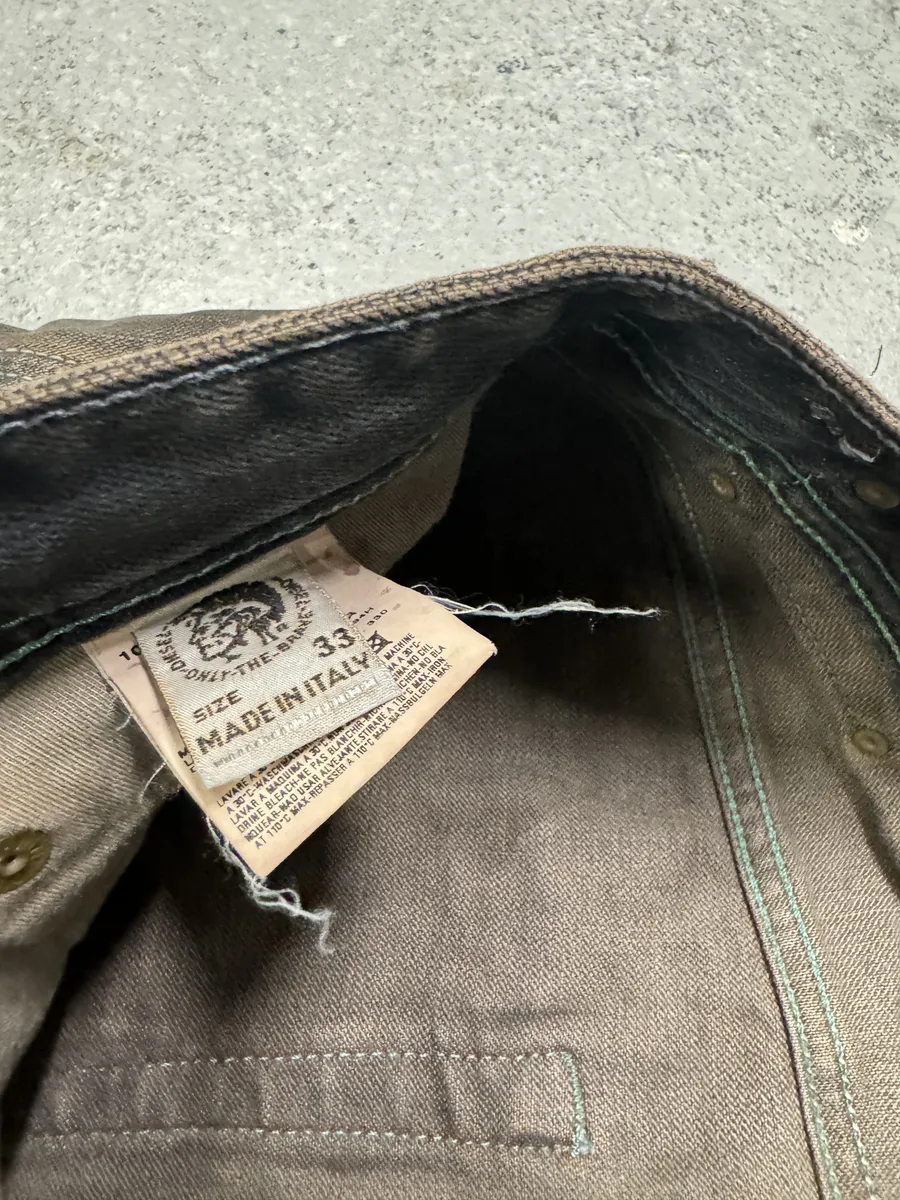 2000s Diesel Brown Rust Denim Jeans - Image 7