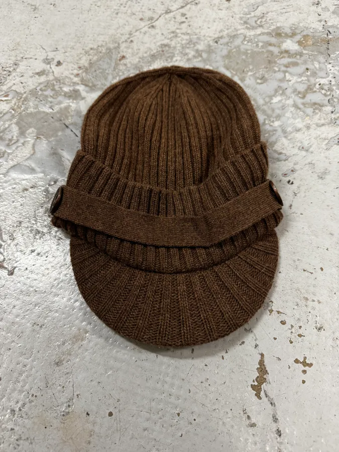 2000s Diesel Brown Wool Relaxed Cozy Beanie Cap - Image 6