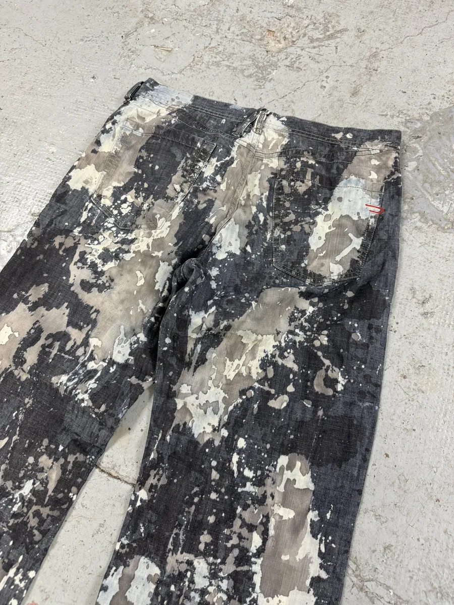 2000s Diesel Contemporary Full Splash Painted Effect Pants - Image 7