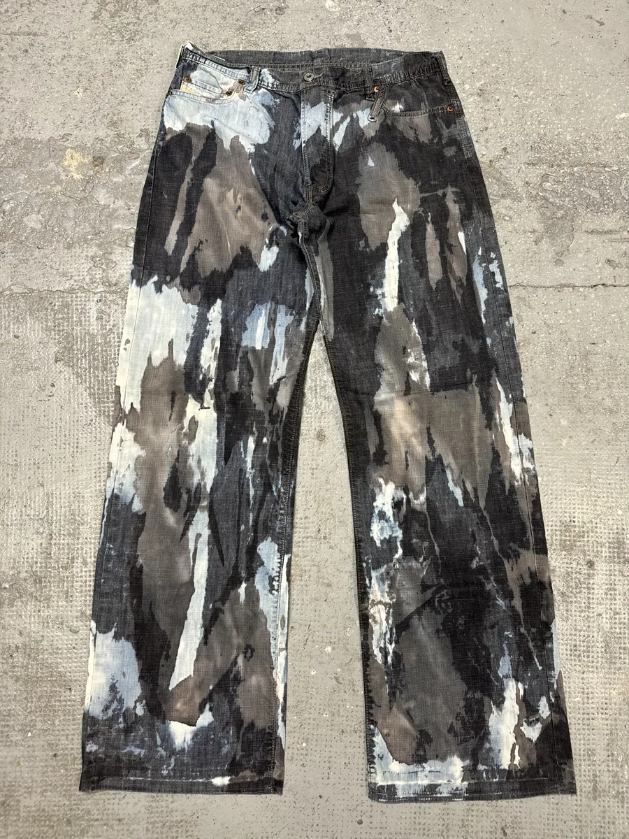 2000s Diesel Contemporary Full Splash Painted Effect Pants - Image 5