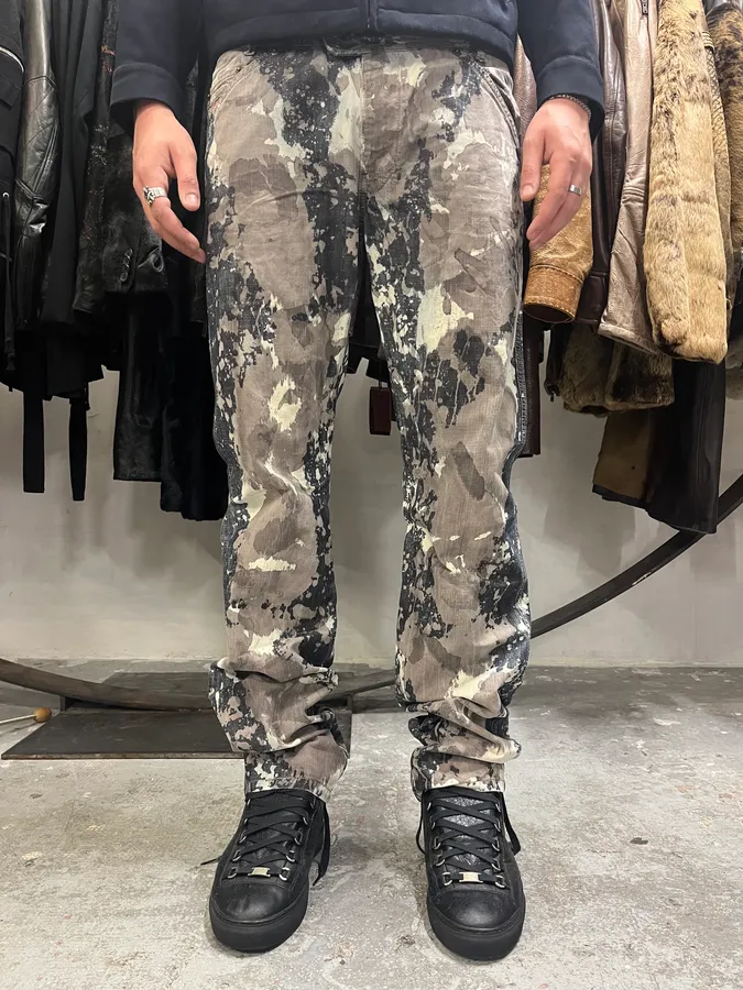 2000s Diesel Contemporary Full Splash Painted Effect Pants - Image 2