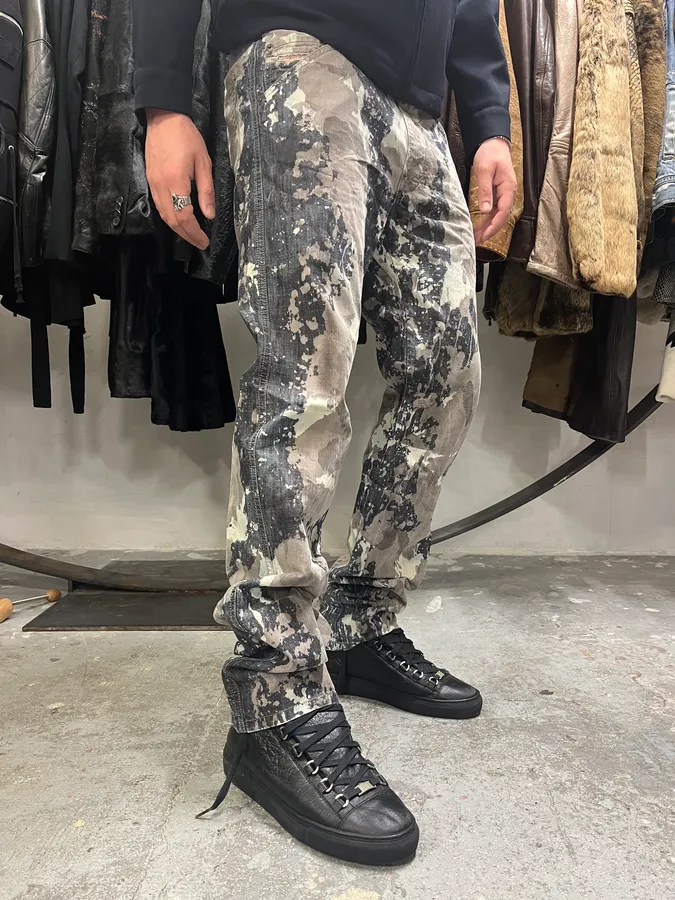 2000s Diesel Contemporary Full Splash Painted Effect Pants - Image 3
