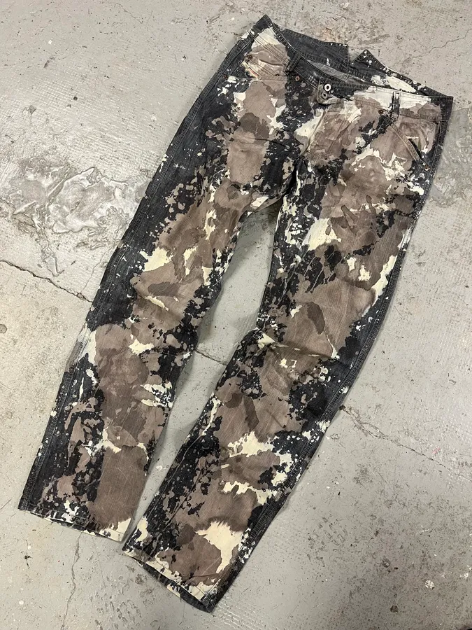 2000s Diesel Contemporary Full Splash Painted Effect Pants - Image 5