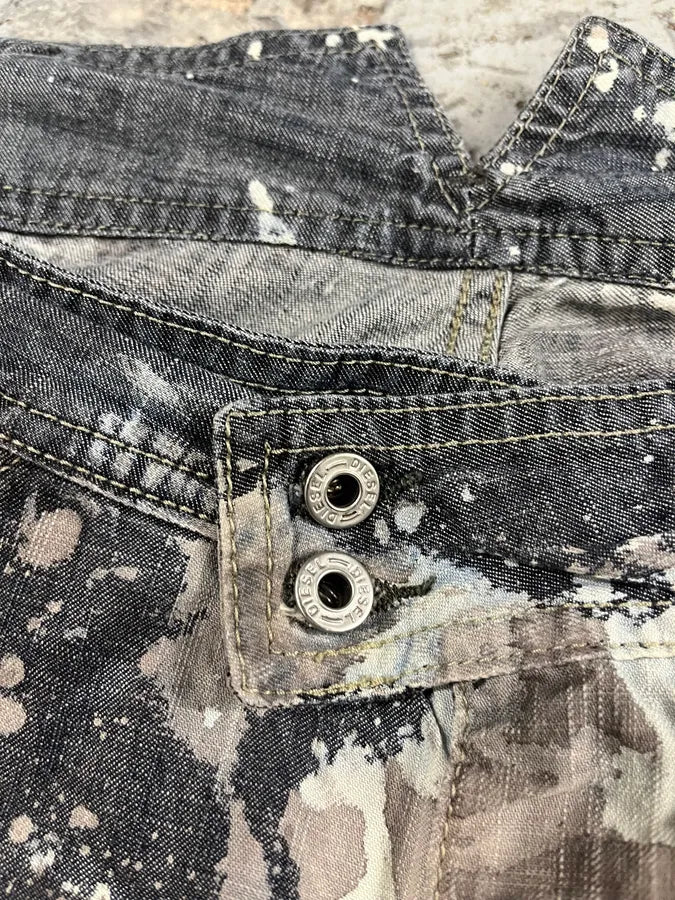 2000s Diesel Contemporary Full Splash Painted Effect Pants - Image 8