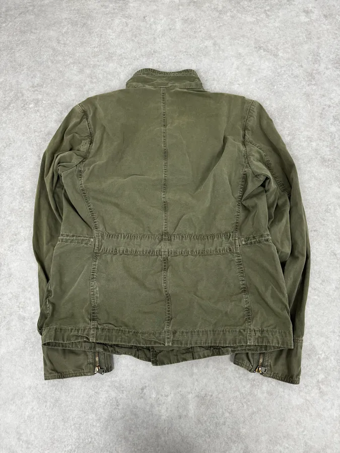 2000s Diesel Military Green Cargo Blazer Jacket - Image 4