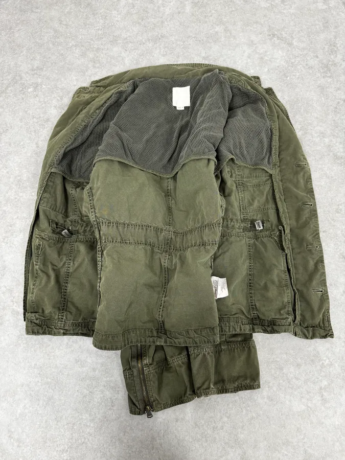 2000s Diesel Military Green Cargo Blazer Jacket - Image 7