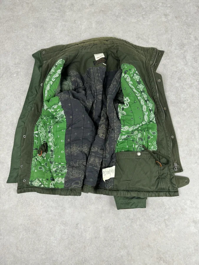 2000s Diesel Olive Multi-Pocket Military Cargo Jacket - Image 7