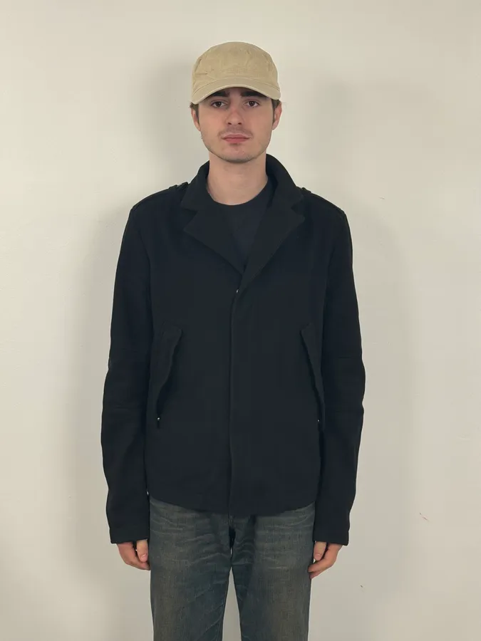 2000s Diesel Sample Black Minimalist Jacket - Image 2