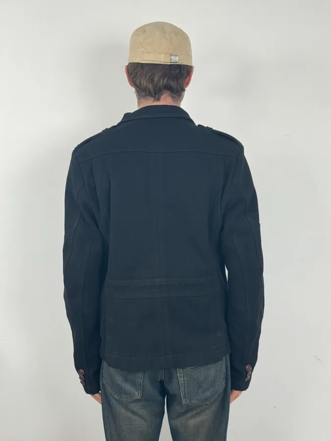 2000s Diesel Sample Black Minimalist Jacket - Image 3