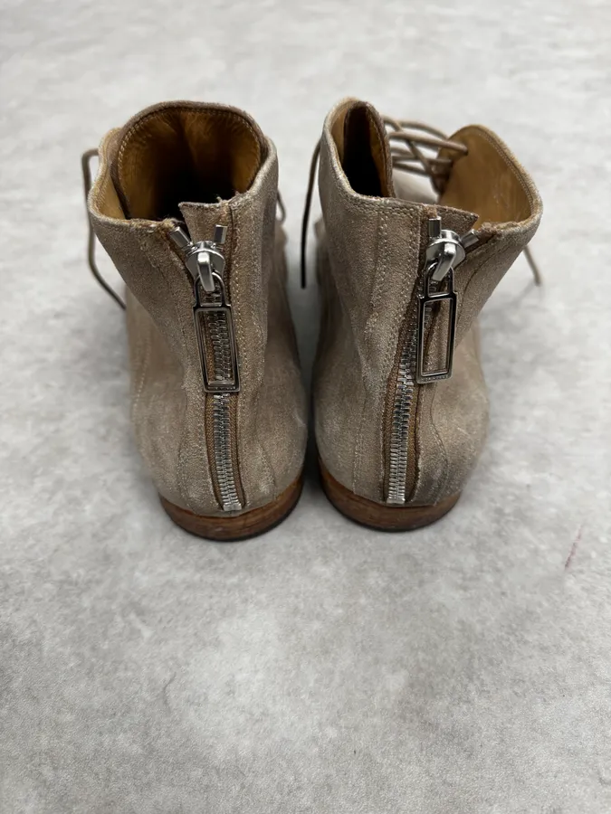 2000s Dior Beige Suede Leather Boots - Image 4