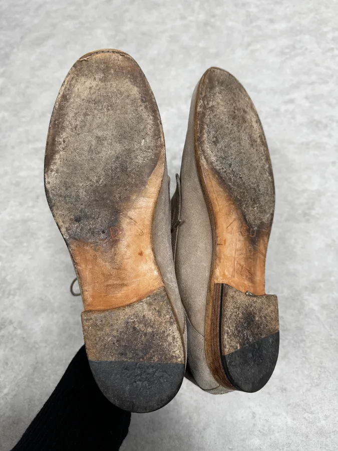 2000s Dior Beige Suede Leather Boots - Image 6