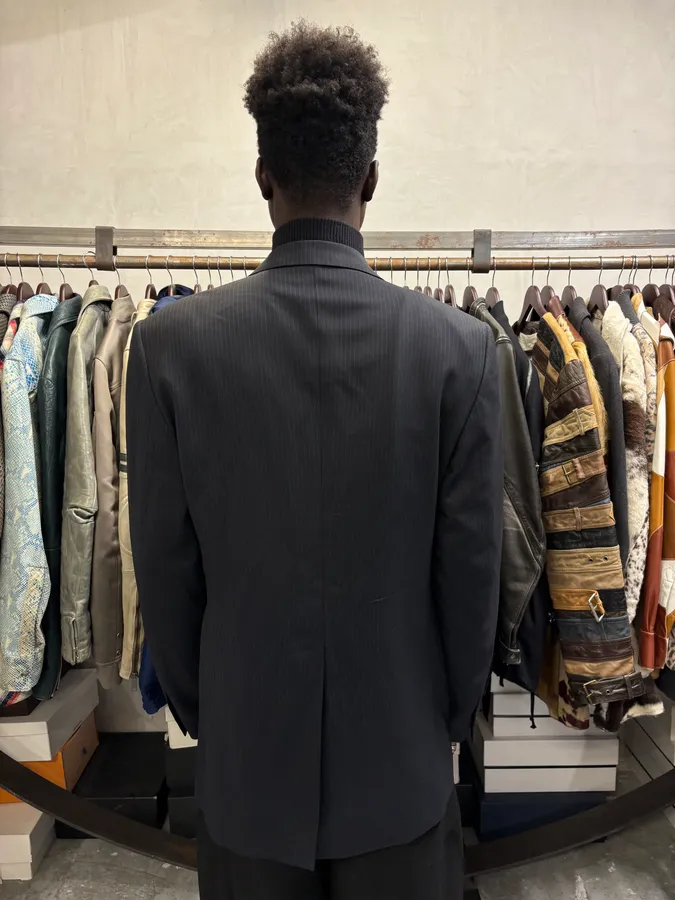 2000s Dior Black Striped Blazer - Image 3